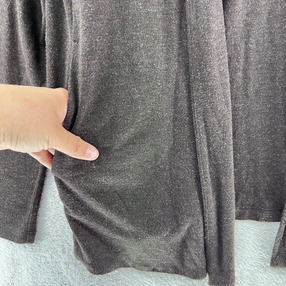 Eileen Fisher Cardigan Womens Large Brown Open Front Viscose Knit - Picture 4 of 10